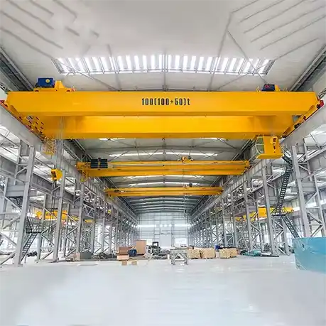 Customized double girder gantry crane for heavy machinery handling